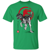 T-Shirts Irish Green / YXS Velociraptor sumi-e Youth T-Shirt