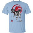 T-Shirts Light Blue / YXS Velociraptor sumi-e Youth T-Shirt