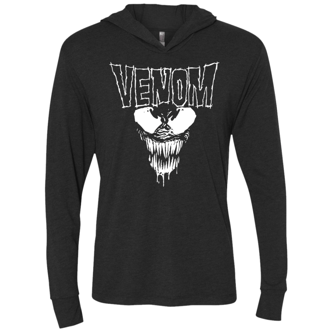 Venom Danzig Triblend Long Sleeve Hoodie Tee