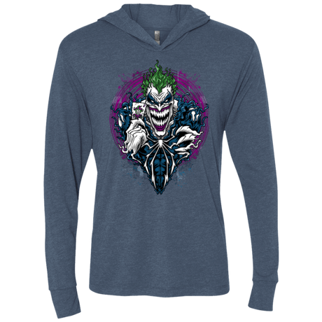 T-Shirts Indigo / X-Small Venomous Joke Triblend Long Sleeve Hoodie Tee