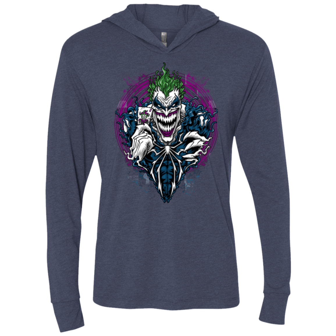 T-Shirts Vintage Navy / X-Small Venomous Joke Triblend Long Sleeve Hoodie Tee