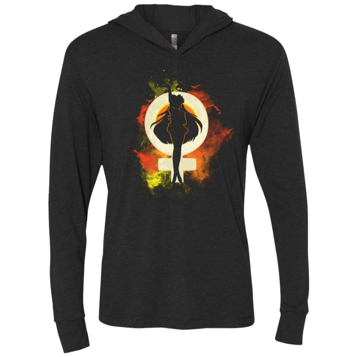 T-Shirts Vintage Black / X-Small Venus space Triblend Long Sleeve Hoodie Tee