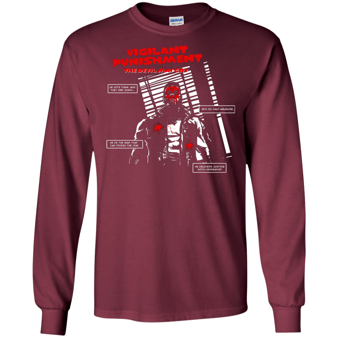 T-Shirts Maroon / S Vigilant Men's Long Sleeve T-Shirt