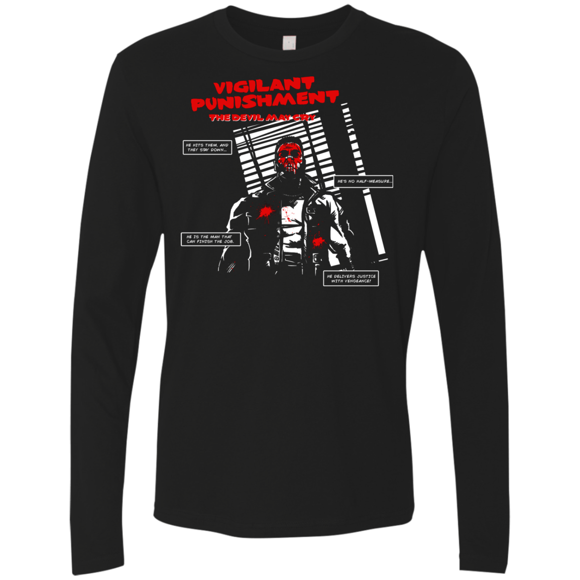 T-Shirts Black / S Vigilant Men's Premium Long Sleeve