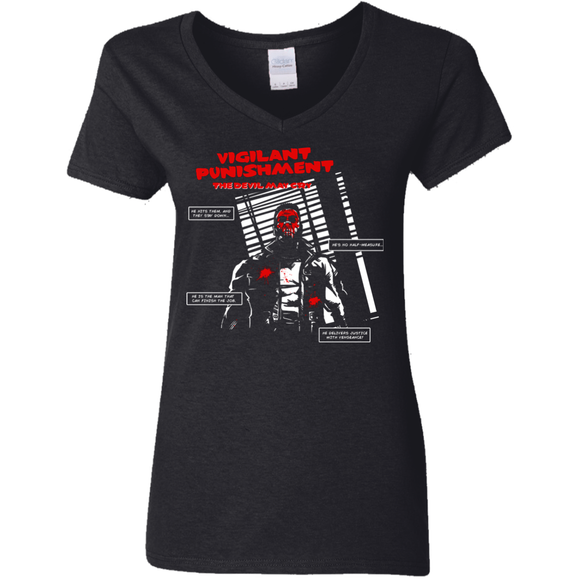 T-Shirts Black / S Vigilant Women's V-Neck T-Shirt