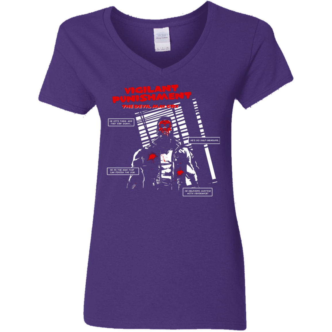 T-Shirts Purple / S Vigilant Women's V-Neck T-Shirt