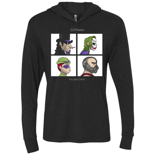 T-Shirts Vintage Black / X-Small Villain Days Triblend Long Sleeve Hoodie Tee