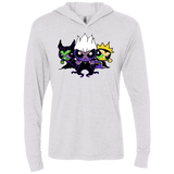 T-Shirts Heather White / X-Small Villain Puff Girls Triblend Long Sleeve Hoodie Tee