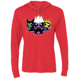 T-Shirts Vintage Red / X-Small Villain Puff Girls Triblend Long Sleeve Hoodie Tee