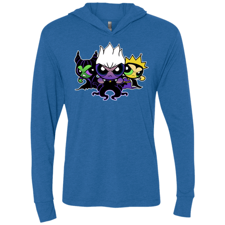 T-Shirts Vintage Royal / X-Small Villain Puff Girls Triblend Long Sleeve Hoodie Tee