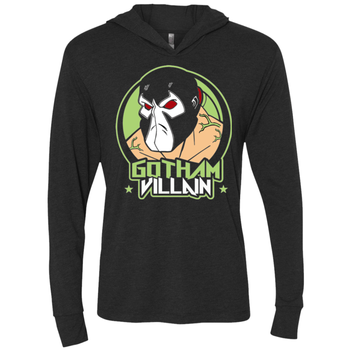 T-Shirts Vintage Black / X-Small Villain v4 Triblend Long Sleeve Hoodie Tee