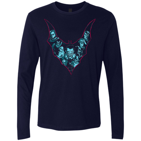 T-Shirts Midnight Navy / Small VILLAINS SHADOWS Men's Premium Long Sleeve