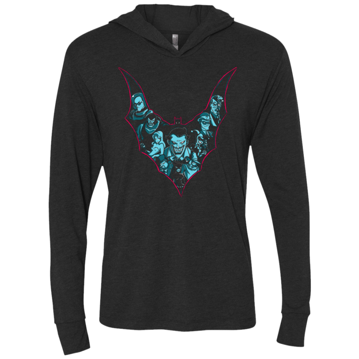 T-Shirts Vintage Black / X-Small VILLAINS SHADOWS Triblend Long Sleeve Hoodie Tee