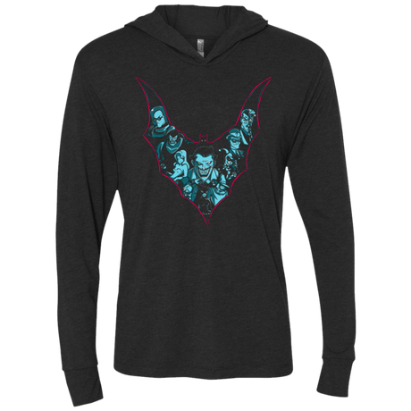 T-Shirts Vintage Black / X-Small VILLAINS SHADOWS Triblend Long Sleeve Hoodie Tee