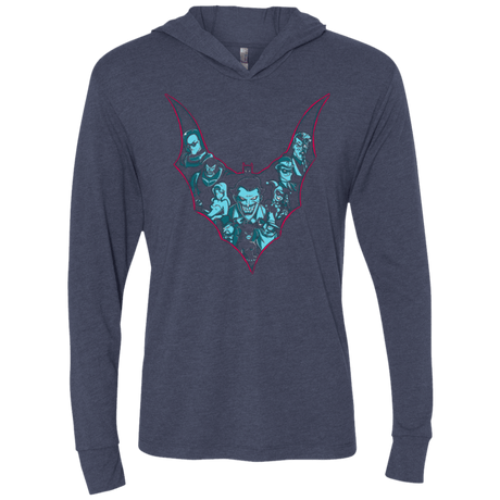 T-Shirts Vintage Navy / X-Small VILLAINS SHADOWS Triblend Long Sleeve Hoodie Tee