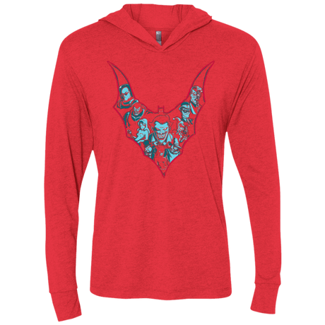 T-Shirts Vintage Red / X-Small VILLAINS SHADOWS Triblend Long Sleeve Hoodie Tee