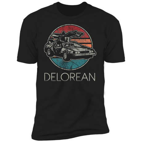 T-Shirts Black / X-Small Vintage Delorean Men's Premium T-Shirt