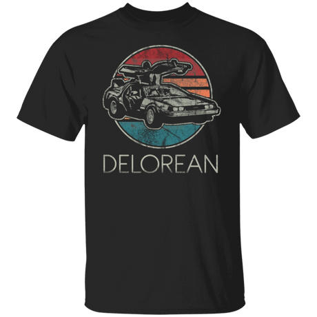 T-Shirts Black / S Vintage Delorean T-Shirt