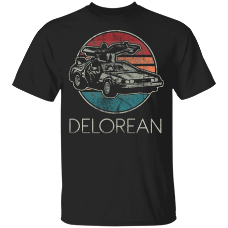 T-Shirts Black / YXS Vintage Delorean Youth T-Shirt