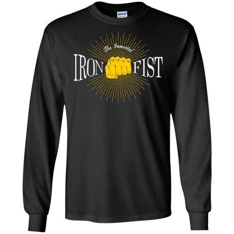 T-Shirts Black / S Vintage Immortal Iron Fist Men's Long Sleeve T-Shirt