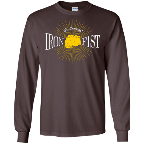 T-Shirts Dark Chocolate / S Vintage Immortal Iron Fist Men's Long Sleeve T-Shirt