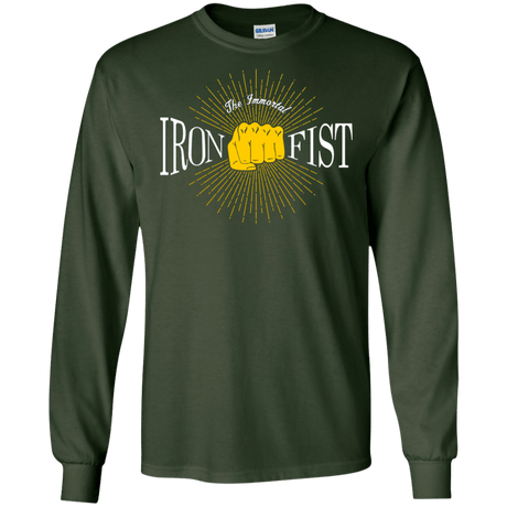 T-Shirts Forest Green / S Vintage Immortal Iron Fist Men's Long Sleeve T-Shirt
