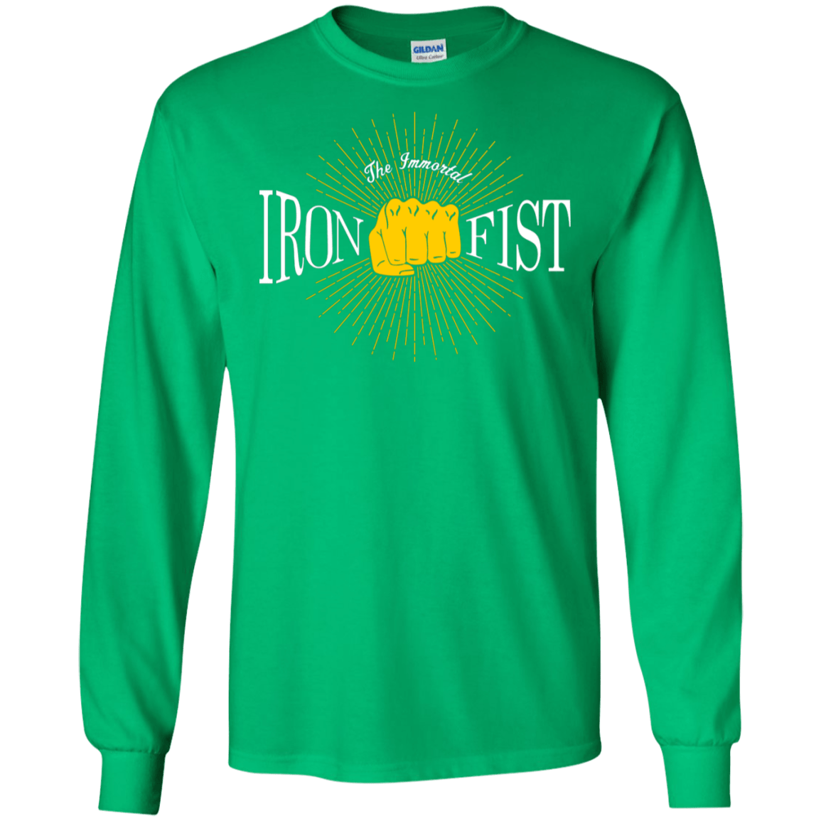 T-Shirts Irish Green / S Vintage Immortal Iron Fist Men's Long Sleeve T-Shirt