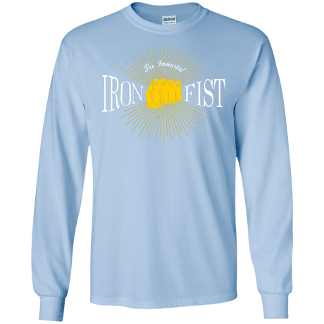 T-Shirts Light Blue / S Vintage Immortal Iron Fist Men's Long Sleeve T-Shirt