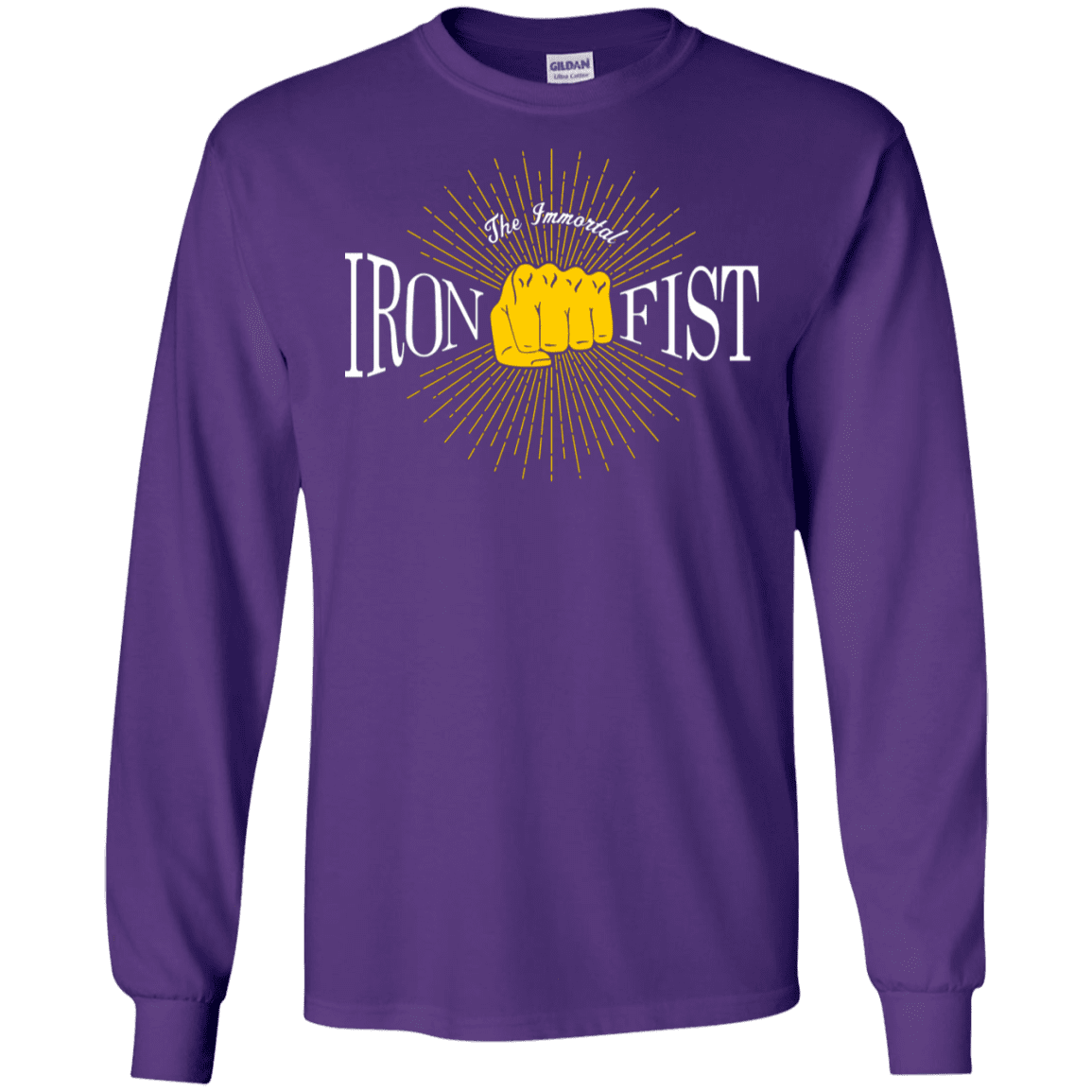 T-Shirts Purple / S Vintage Immortal Iron Fist Men's Long Sleeve T-Shirt