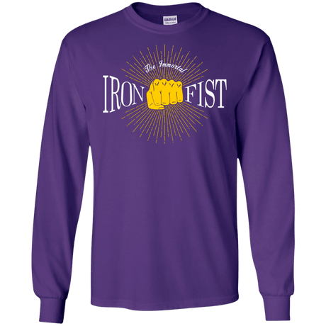 T-Shirts Purple / S Vintage Immortal Iron Fist Men's Long Sleeve T-Shirt