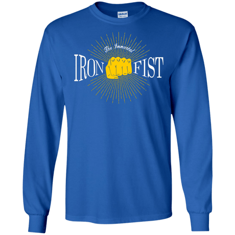 T-Shirts Royal / S Vintage Immortal Iron Fist Men's Long Sleeve T-Shirt