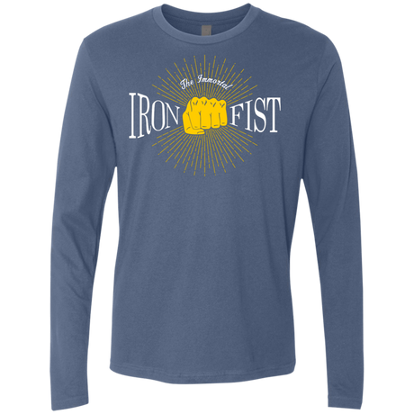 T-Shirts Indigo / S Vintage Immortal Iron Fist Men's Premium Long Sleeve