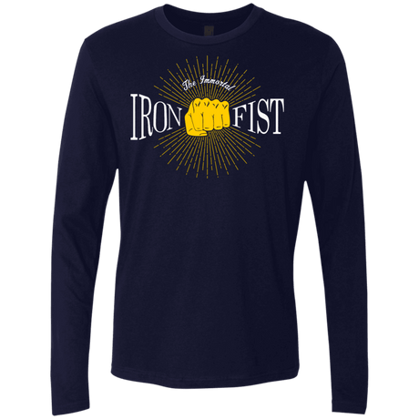 T-Shirts Midnight Navy / S Vintage Immortal Iron Fist Men's Premium Long Sleeve