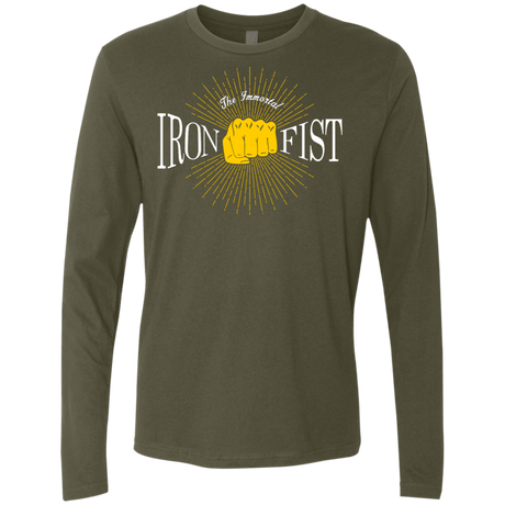 T-Shirts Military Green / S Vintage Immortal Iron Fist Men's Premium Long Sleeve