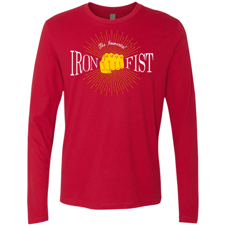 T-Shirts Red / S Vintage Immortal Iron Fist Men's Premium Long Sleeve
