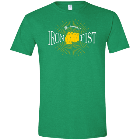 T-Shirts Heather Irish Green / S Vintage Immortal Iron Fist Men's Semi-Fitted Softstyle