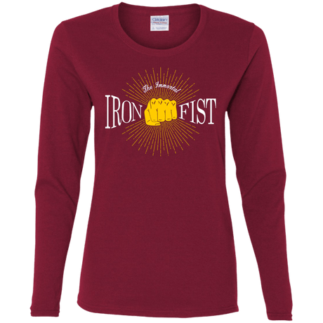T-Shirts Cardinal / S Vintage Immortal Iron Fist Women's Long Sleeve T-Shirt