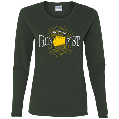 T-Shirts Forest / S Vintage Immortal Iron Fist Women's Long Sleeve T-Shirt