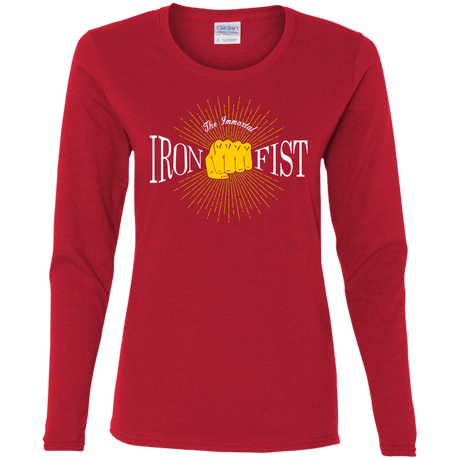 T-Shirts Red / S Vintage Immortal Iron Fist Women's Long Sleeve T-Shirt