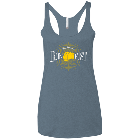 T-Shirts Indigo / X-Small Vintage Immortal Iron Fist Women's Triblend Racerback Tank