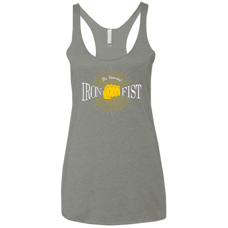 T-Shirts Venetian Grey / X-Small Vintage Immortal Iron Fist Women's Triblend Racerback Tank