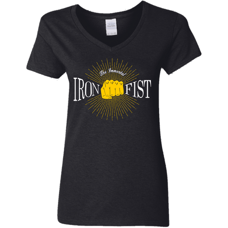 T-Shirts Black / S Vintage Immortal Iron Fist Women's V-Neck T-Shirt