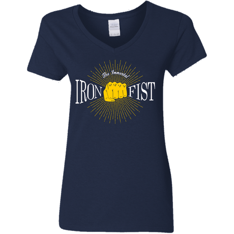 T-Shirts Navy / S Vintage Immortal Iron Fist Women's V-Neck T-Shirt