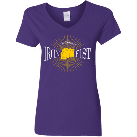 T-Shirts Purple / S Vintage Immortal Iron Fist Women's V-Neck T-Shirt