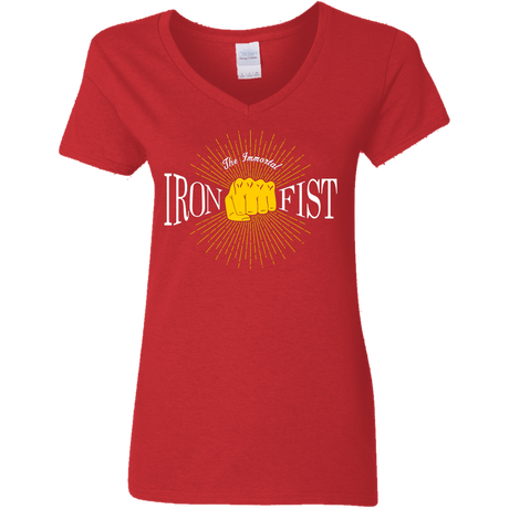 T-Shirts Red / S Vintage Immortal Iron Fist Women's V-Neck T-Shirt