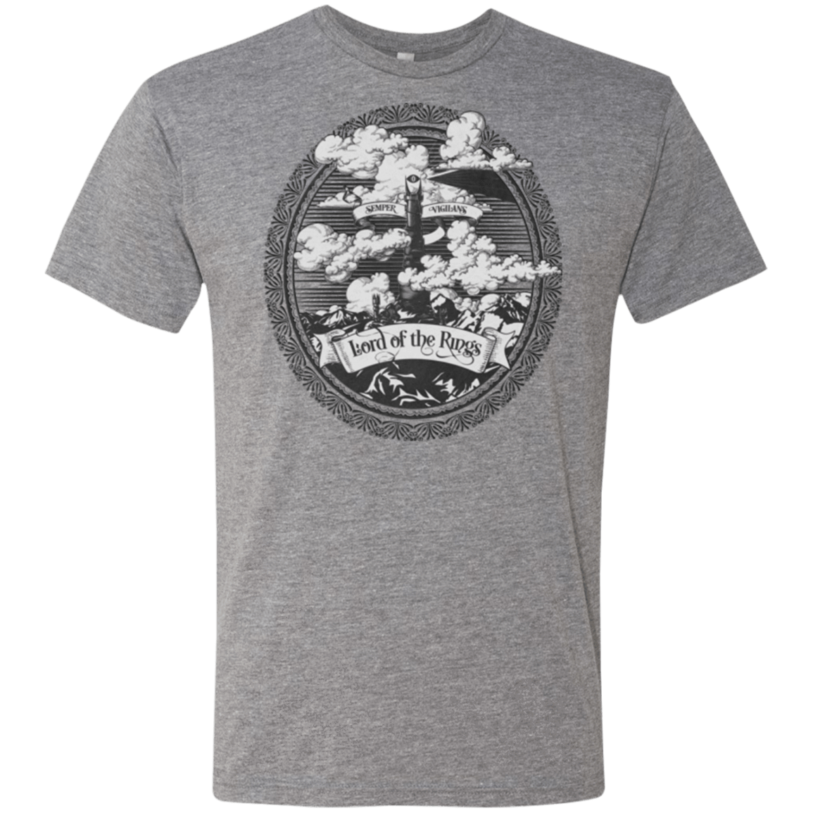 T-Shirts Premium Heather / Small Vintage Mordor Tower Men's Triblend T-Shirt