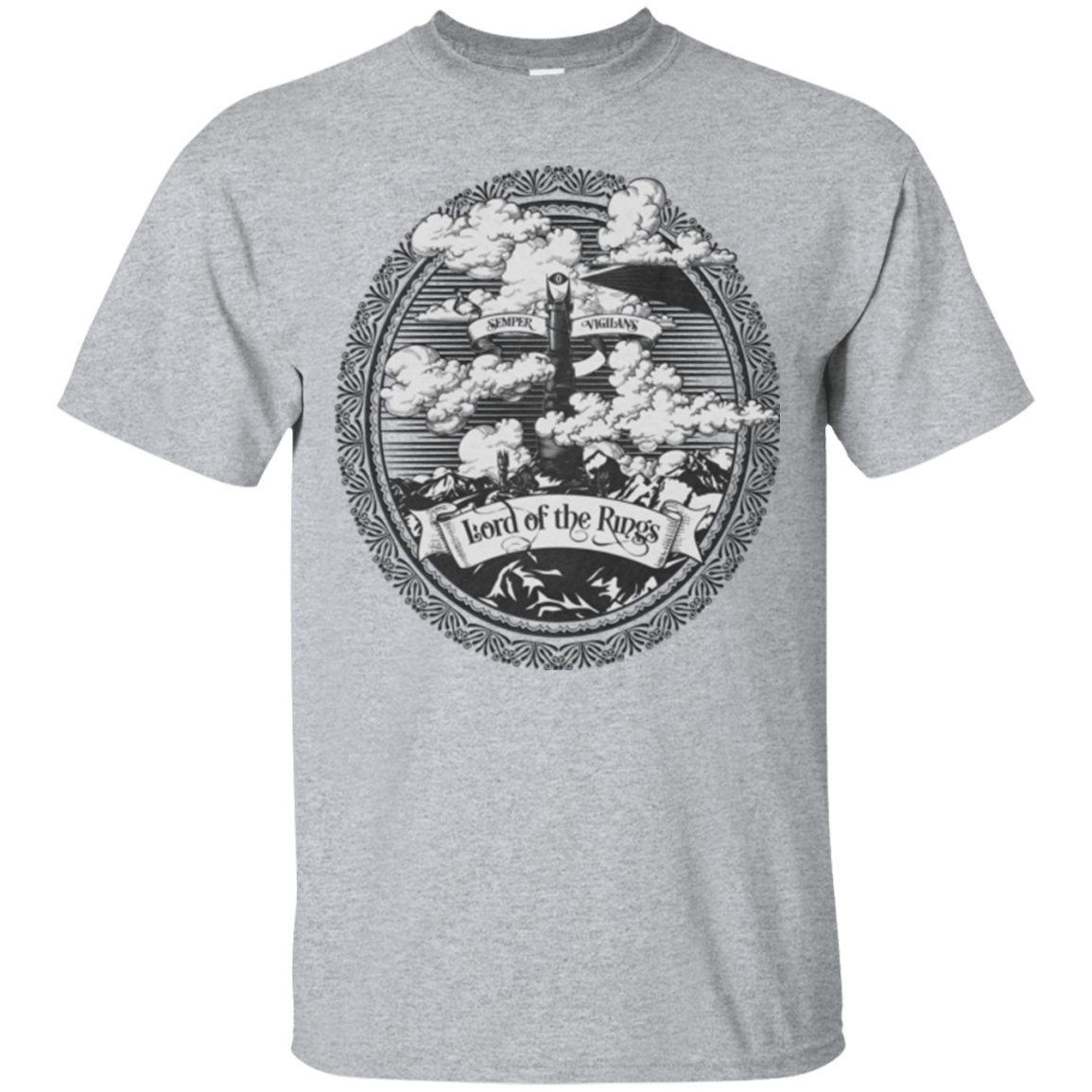 T-Shirts Sport Grey / Small Vintage Mordor Tower T-Shirt