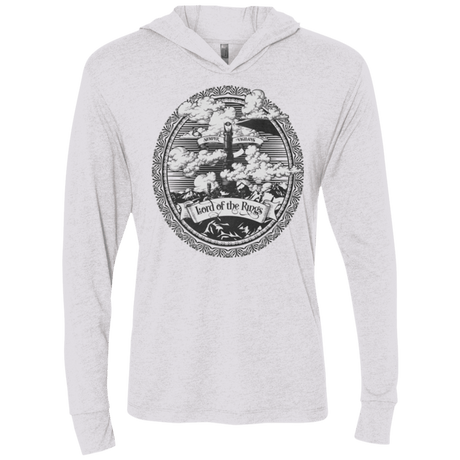 T-Shirts Heather White / X-Small Vintage Mordor Tower Triblend Long Sleeve Hoodie Tee