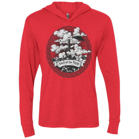 T-Shirts Vintage Red / X-Small Vintage Mordor Tower Triblend Long Sleeve Hoodie Tee