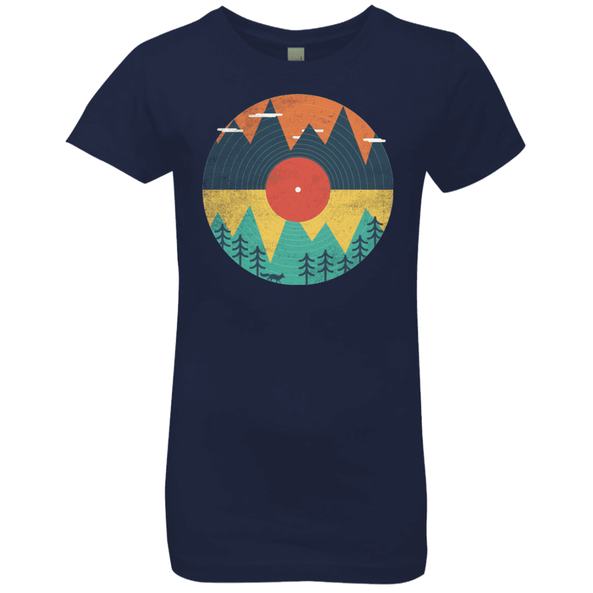 T-Shirts Midnight Navy / YXS Vinyl Fox Girls Premium T-Shirt